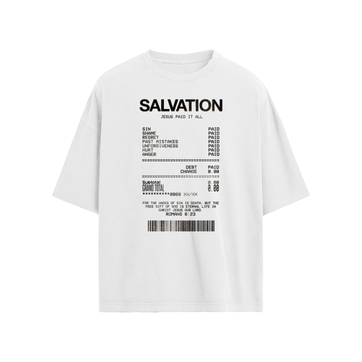SALVATION Receipt Oversized T-shirt