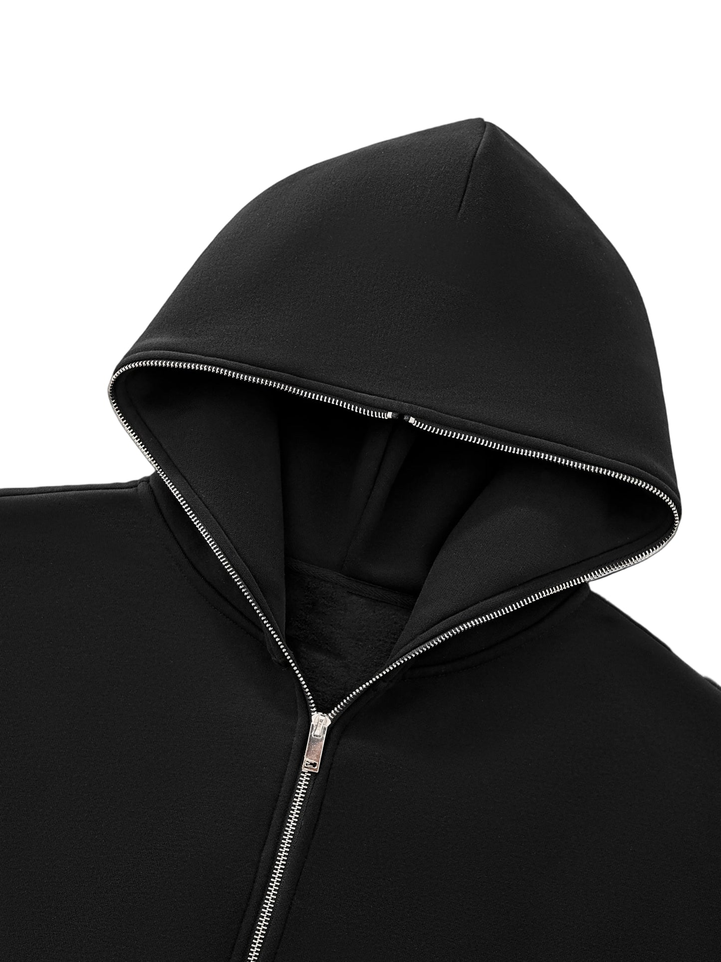 WORLD SAVIOR Fleeced Full-Zip Boxy Hoodie