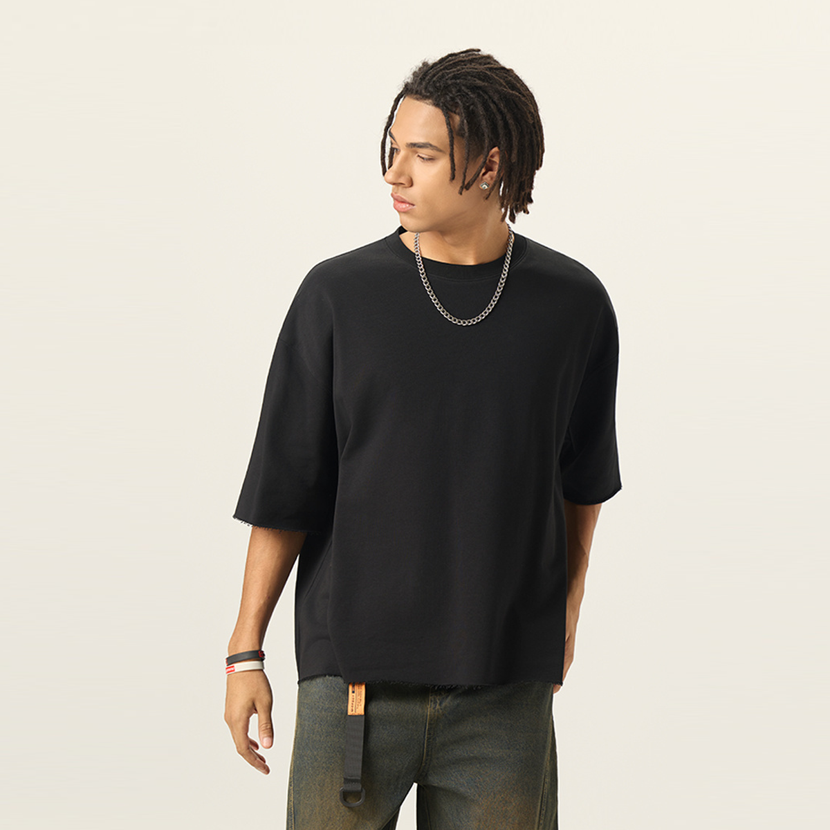 Men’s Cropped Terry T-shirt