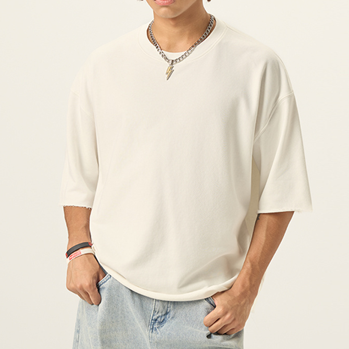 Men’s Cropped Terry T-shirt