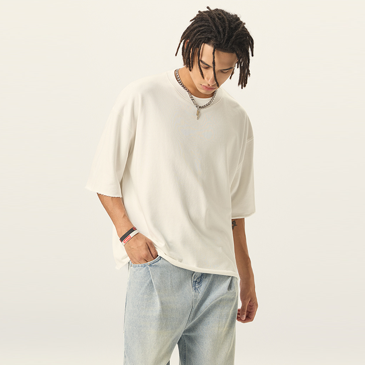 Men’s Cropped Terry T-shirt