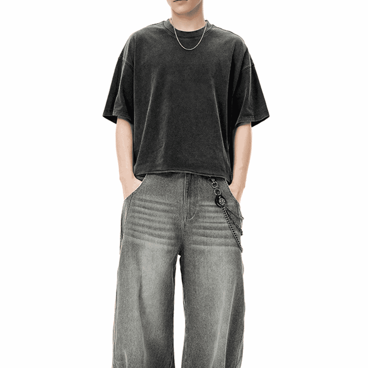 Cropped Snow Washed T-shirt