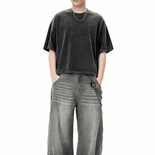 Cropped Snow Washed T-shirt